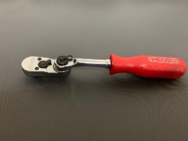 

Редкий ПРОТО США 1/4 Трещоточный ключ Трещоточная рукоятка Б/У КРАСНЫЙ