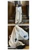 2023 American High-Street Unisex Casual Straight-Leg White Jeans