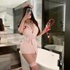Plus Size Woman Lingerie Nurse Cosplay Lingerie Uniform Dress Suit Babydoll Teddy Chemises Porn Erotic Maid Costume Lenceria