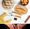 Fermentation Basket Set: Rattan Bread Basket, Scraper, Mixer & Oval Baking Tool. European Style for Artisan Bread.