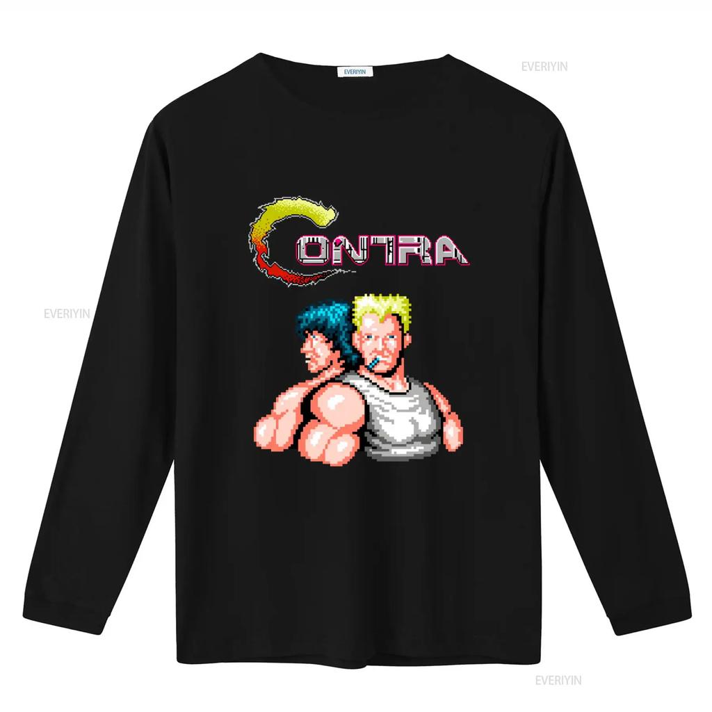 Contra NES Famicom Game Screen T Shirt 8 Bit Retro Design 100 Cotton Available in S 5XL vintage Washed fashion graphic