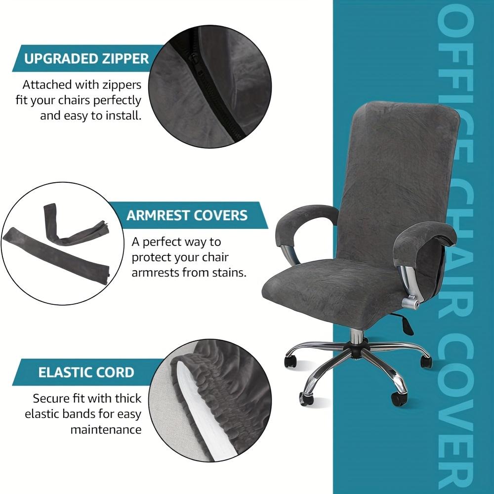 1PC XL Velvet Office Computer Desk Chair Covers Armchair Protector Elastic Cafe Cinema Armchair Case Removable Office Chair
