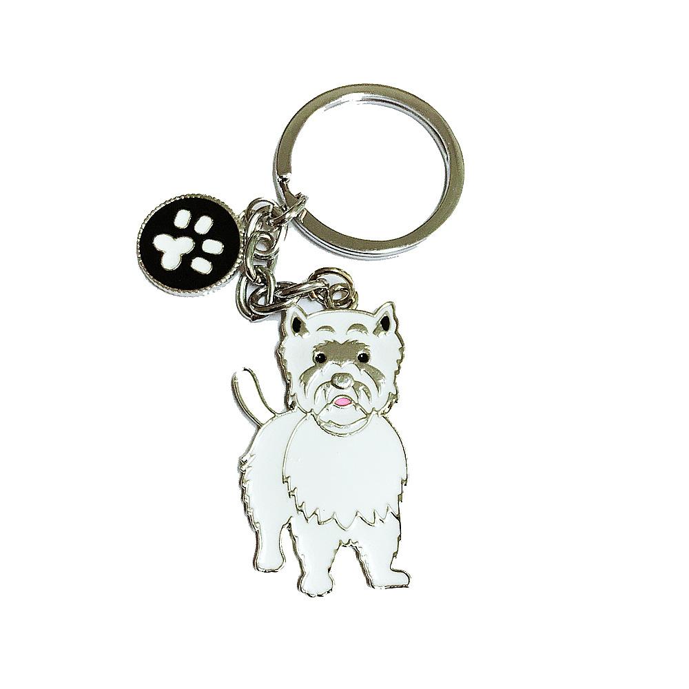 Cute Dog Keyring Gifts Fashionable Animal Charms Small Accessories Car Keyrings and Bag Charms
