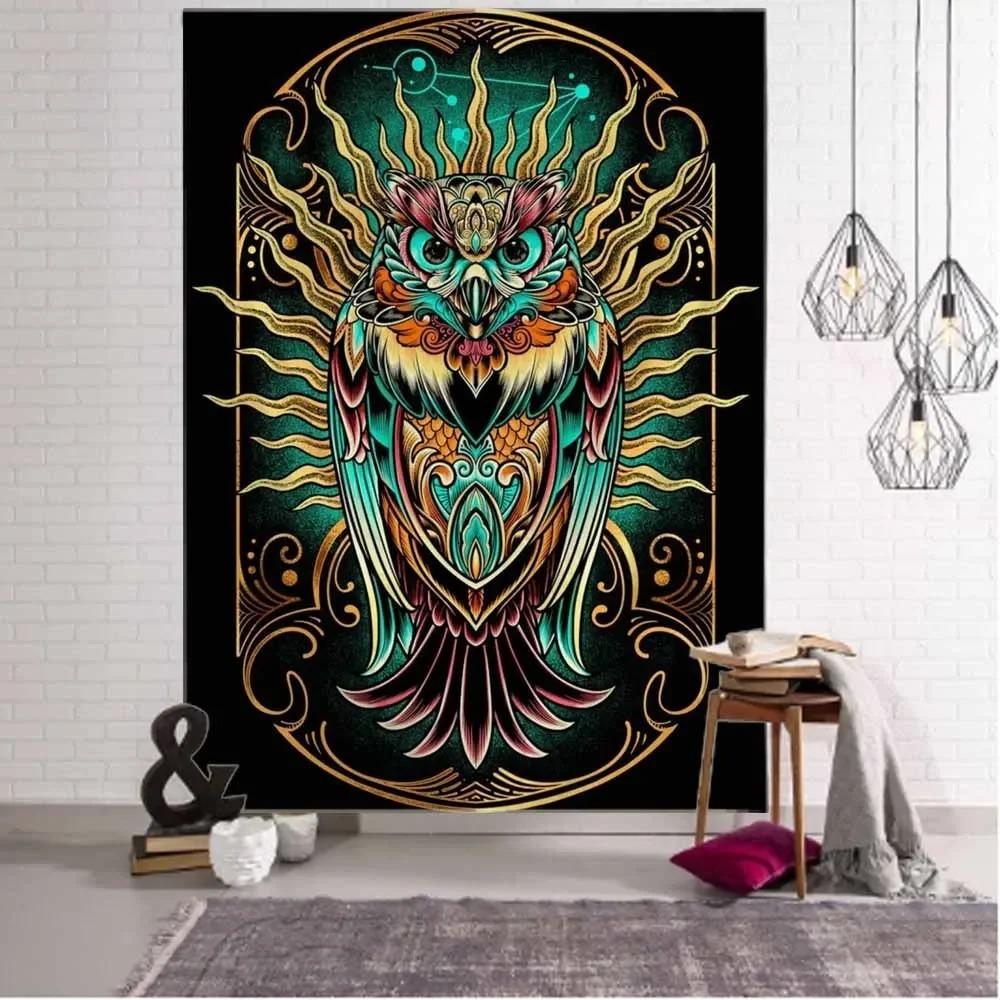 Owl Decorative Tapestry Office Living Room Decor Home Wall Tapestry