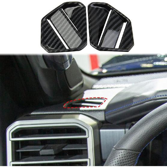 Carbon Fiber Air Vent AC Outlet Cover Trim Above Dashboard Accessories for Toyota Tundra 2022-2026 Sequoia 2023-2026