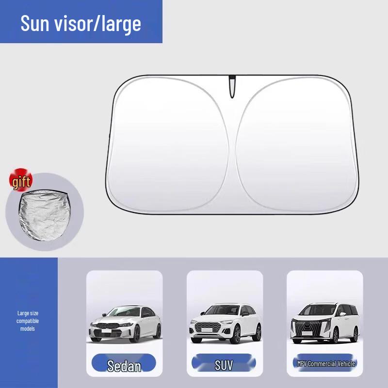 Compact Car Windshield Sunshade and Heat Insulation Curtain