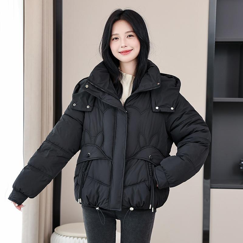 New down cotton clothes women's short short small thickened warm hooded winter bread clothes jacket tide