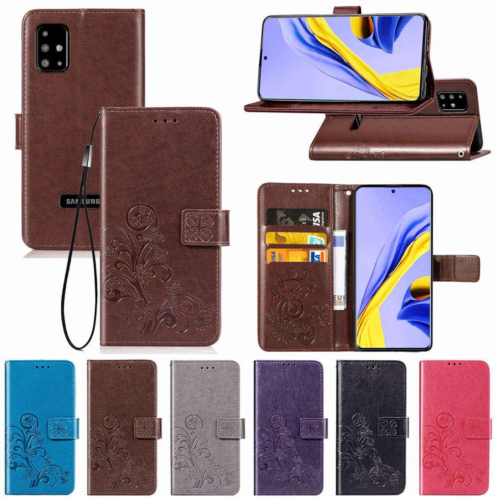

Кожаный кошелек-сумка с цветочным рисунком для Samsung Galaxy A 01 10 30 40 50 51 S20 J4 J6 A7, чехол-раскладушка для телефона
