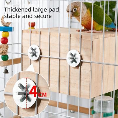 Bissfeste Papageien Zuchtbox Großer Raum Abnehmbares Holz Vogelhaus Netzboden Atmungsaktive Vogel Hängematte Voliere
