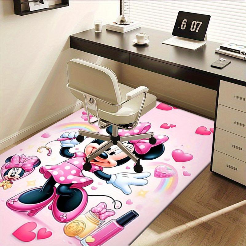 Office Carpet, Desk Mat, Gift for Home Decor, Cute Minnie Mouse Design, Soft and Non-Slip Rug for Room, Perfect for School or Home U