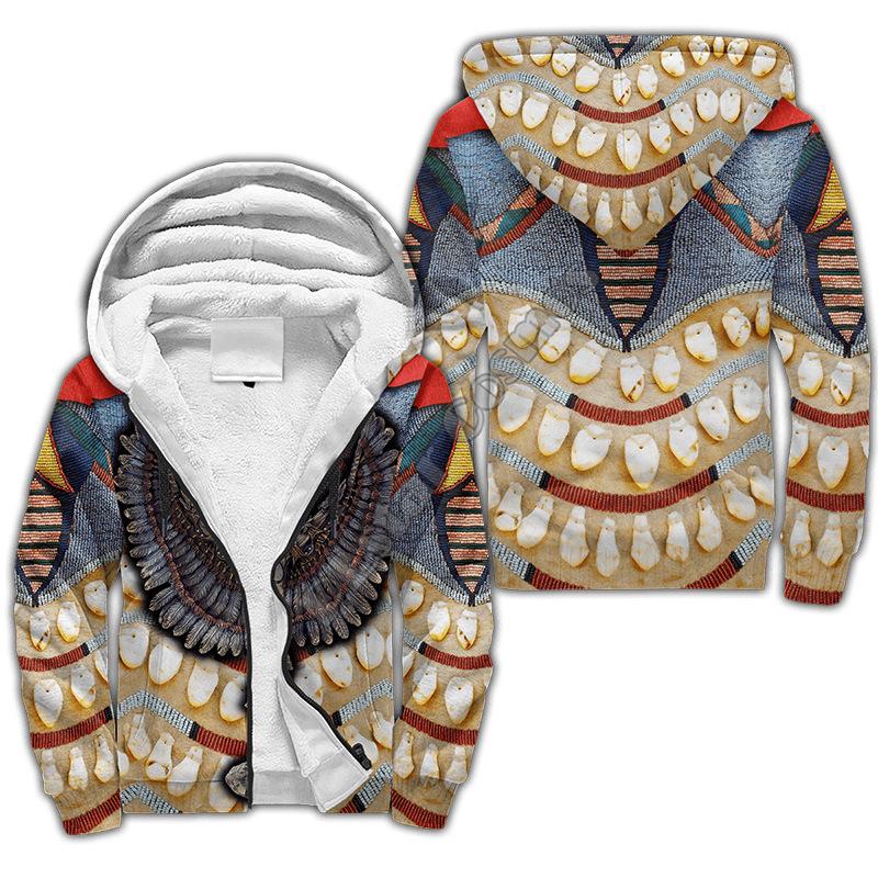 Moletom Quente de Veludo Estilo Outono e Inverno para Homens Conforto e Casual Moletom Cardigã com Capuz Estampado Digital 3D Tatuagem