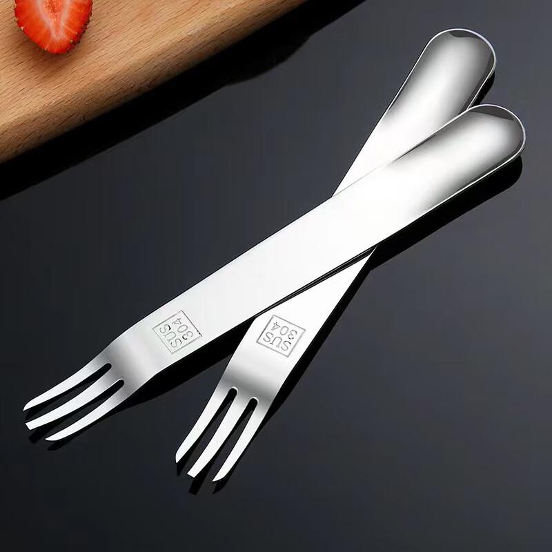 Changbaosen 304 Stainless Steel Fruit Forks (10-Pack)