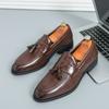 Fashion British Casual Business Flats All-match Men's Walking Shoes Fashionable Men Loafers High Quality Tassel Dress Shoes Plus Size 46