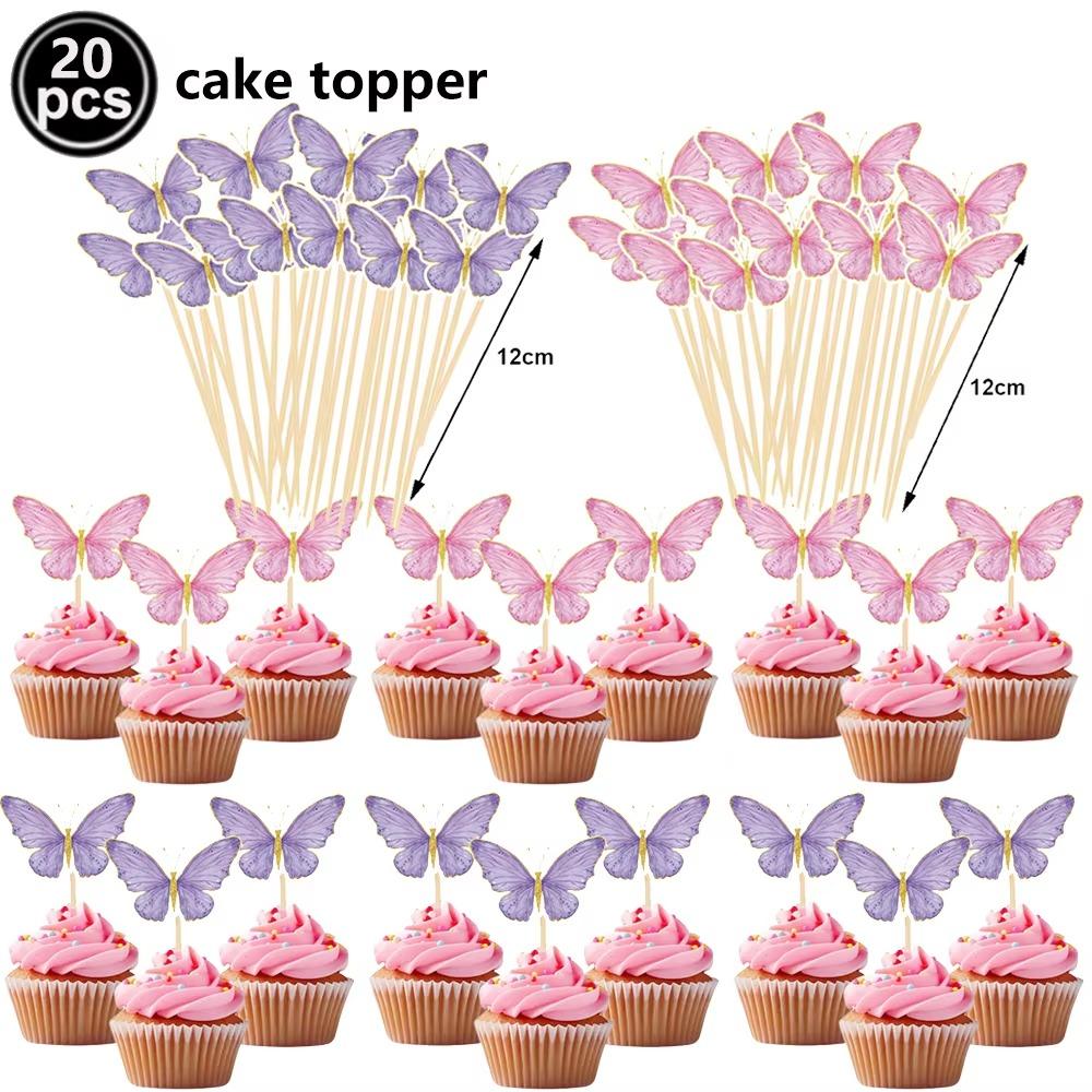 Butterfly Birthday Party Decoration Disposable Party Plates Cup Napkin Tablecloth Butterfly Knìfe Birthday Decoration Baby Showe