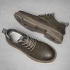 2024 Fashionable New Men's Oxford Shoes Versatile Casual Men's Commuting Work Shoes Cowhide Heightened British Shoes Lacing
