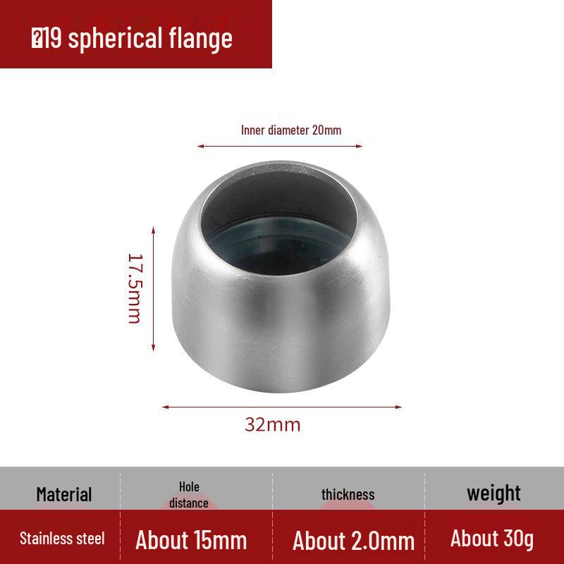 Stainless Steel Round Flange Base Wardrobe Clothes Rail Holder and Towel Rack Fixing Accessories.