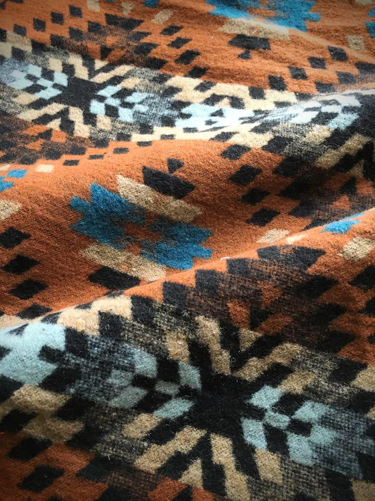 Heavyweight jacquard fabric with Ortega and Native American Perfect for repurposing denim interior and handmade projects patterns. scraps, decor,