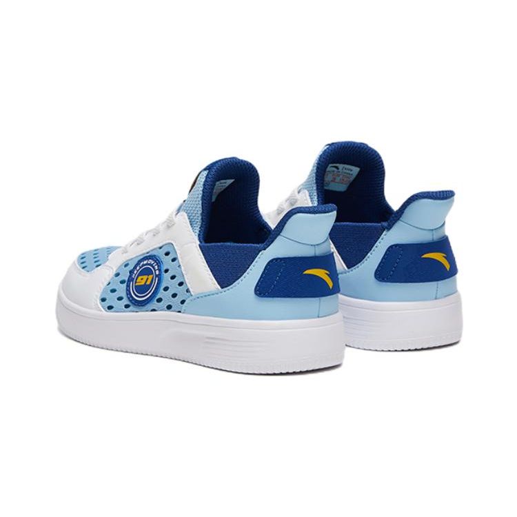 Anta Non-Slip Wear-Resistant Breathable Low-Top Skate Shoes Kids Sneakers White Blue A312329988-3