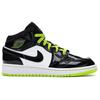 Jordan 1 Mid Black Cyber Mystic Green GS BQ6931-003