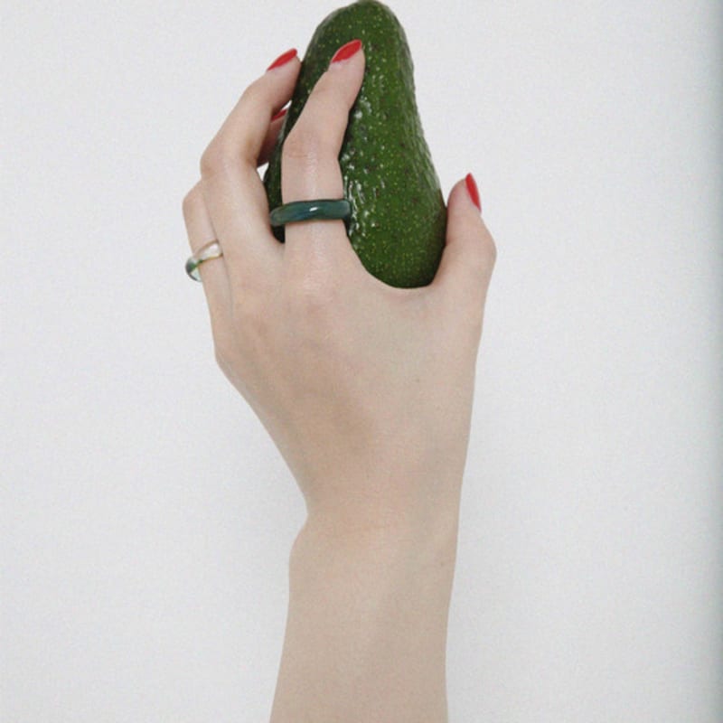 APIOH Marble Glass Ring