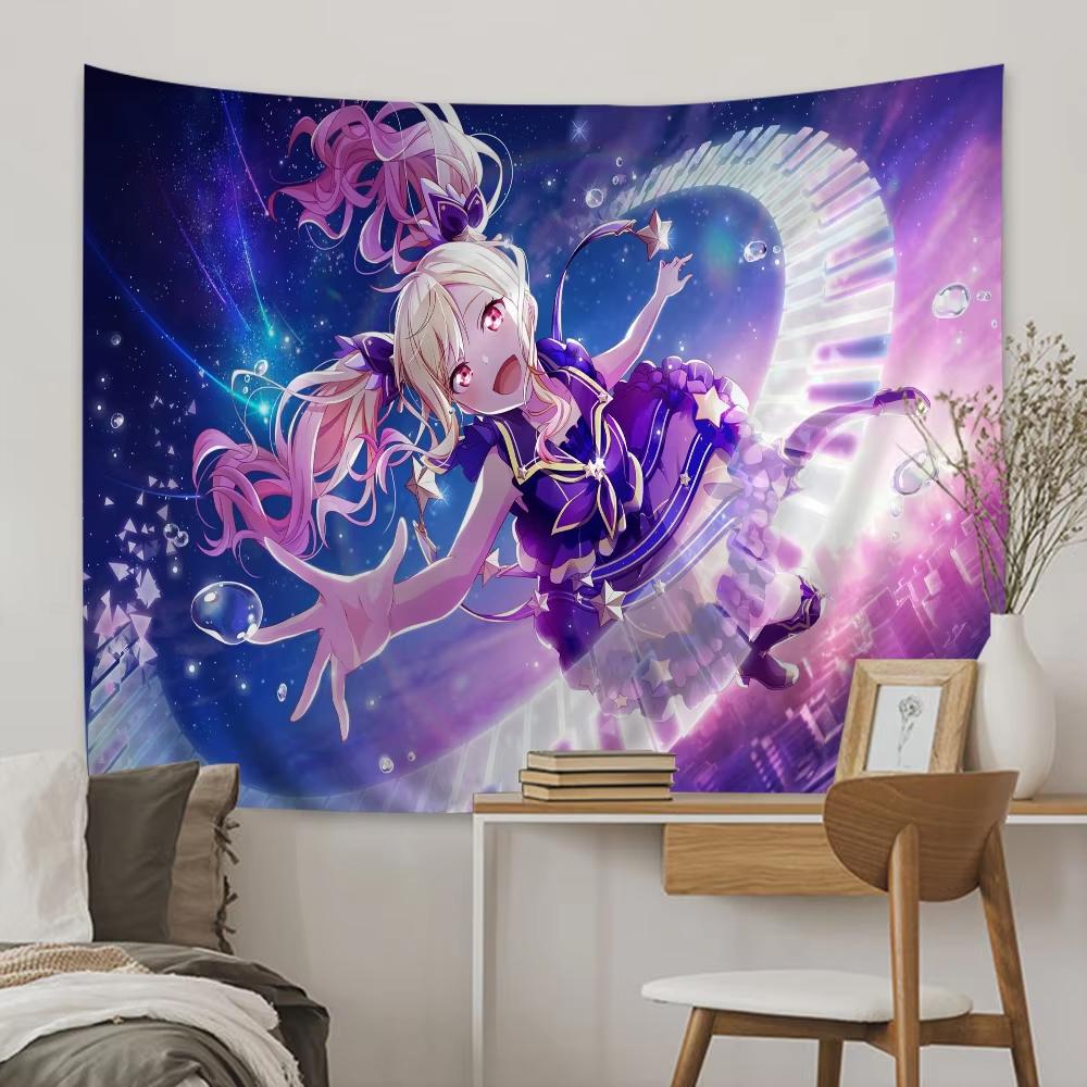ProjectSekai Tapestry Anime Tapestry Wall Hanging Cloth Home Decor Headboard Aesthetic Room Decor Backdrop Cloth Party Banner