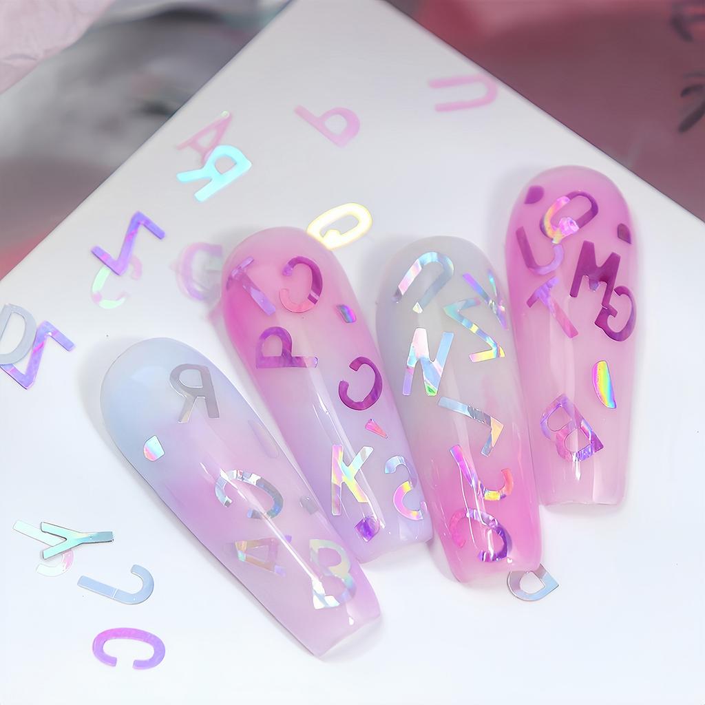 Holographic Glitter Laser Letters Flakes Resin Sequins Fillers Epoxy Resin Filling Crafts Nail Glitter Jewelry Making Supplies