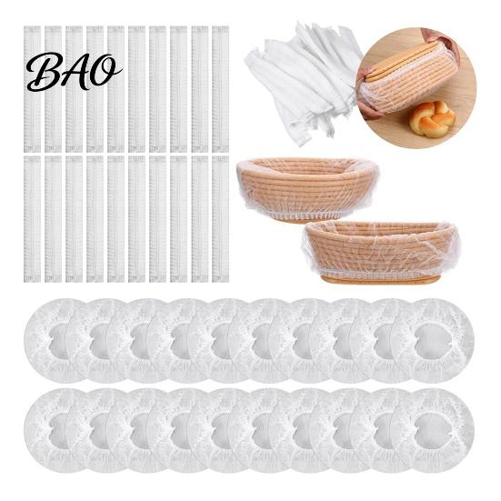 Kitchen Tools for Bread Making Non-woven Banneton Proofing Basket Liners, Disposable Stretchable Fermentation Covers, Fabric Liners Non Stick