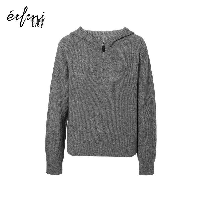 eifini Women's Round Neck Wool Knit Top