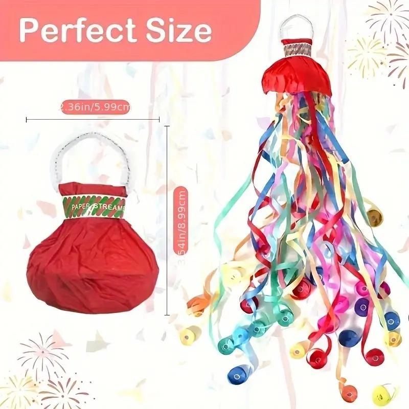 5/10Pcs Party Popper Hand Throw Streamer Confetti Decoration Paper Hand Throw Ribbon for Wedding Celebration Atmosphere Props