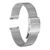 Uxcell 16mm Wide Thick Stainless Steel Mesh Watch Quick Release Metal Watch Adjustable Folding Cresp Replacement Band for Men and Silver Tone 1.8mm