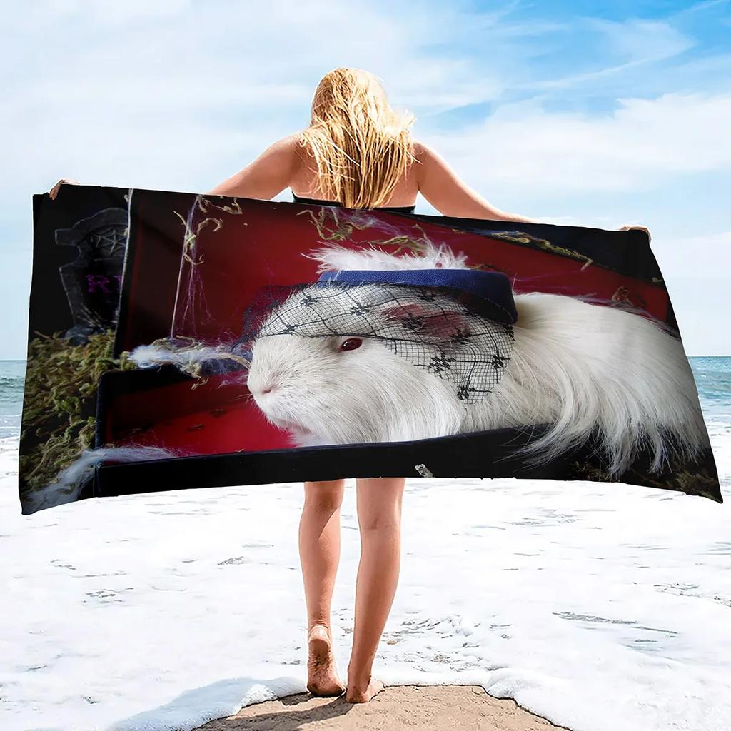 Guinea Pig Super Soft Beach Quick-Drying Bath Towel Large Absorbent Towel Blanket Suitable for Outdoor Travel Camping Swimming