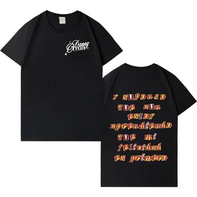 Rapper Danny Ocean New Album Gothic Letters Print Tshrits Pop Harajuku Oversized Short Sleeve TShirt Mens Crewneck Loose Tshirt
