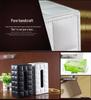 Eco-friendly Black Plaid Leather Tissue Box for Home and Hotel 