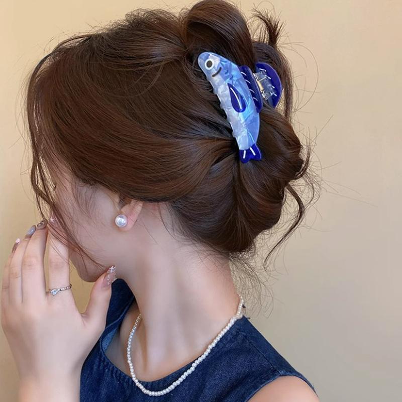 New Creative Ocean Sardine Clip Hair Clip Cute Texture Shark Clip Ponytail Clip Hair Ornaments Female