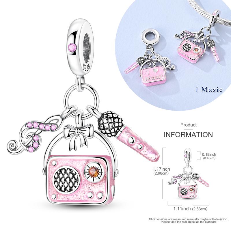New Graffiti Butterfly Charm 925 Silver Glow Firefly Travel Love Heart Cat Clip Beads Fit Bracelet Necklace DIY Jewelry