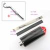 black Single exhaust pipe Universal Motorcycle  Modified Pipe Slip-on Motorbike  Muffler Moto ATV Scooter For Dirt Bike