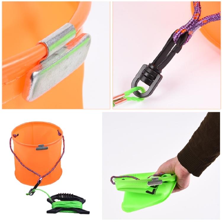 Fish Fishing Barrels Container Foldable Tackle Box Fishing Basin Fishing Gear EVA Fishing Bucket Fishing Bag with Rope