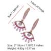 1 Pair Fashion Eyes Dangle Earrings for Women Zirconia Earring Jewelry Wedding Party Accessories
