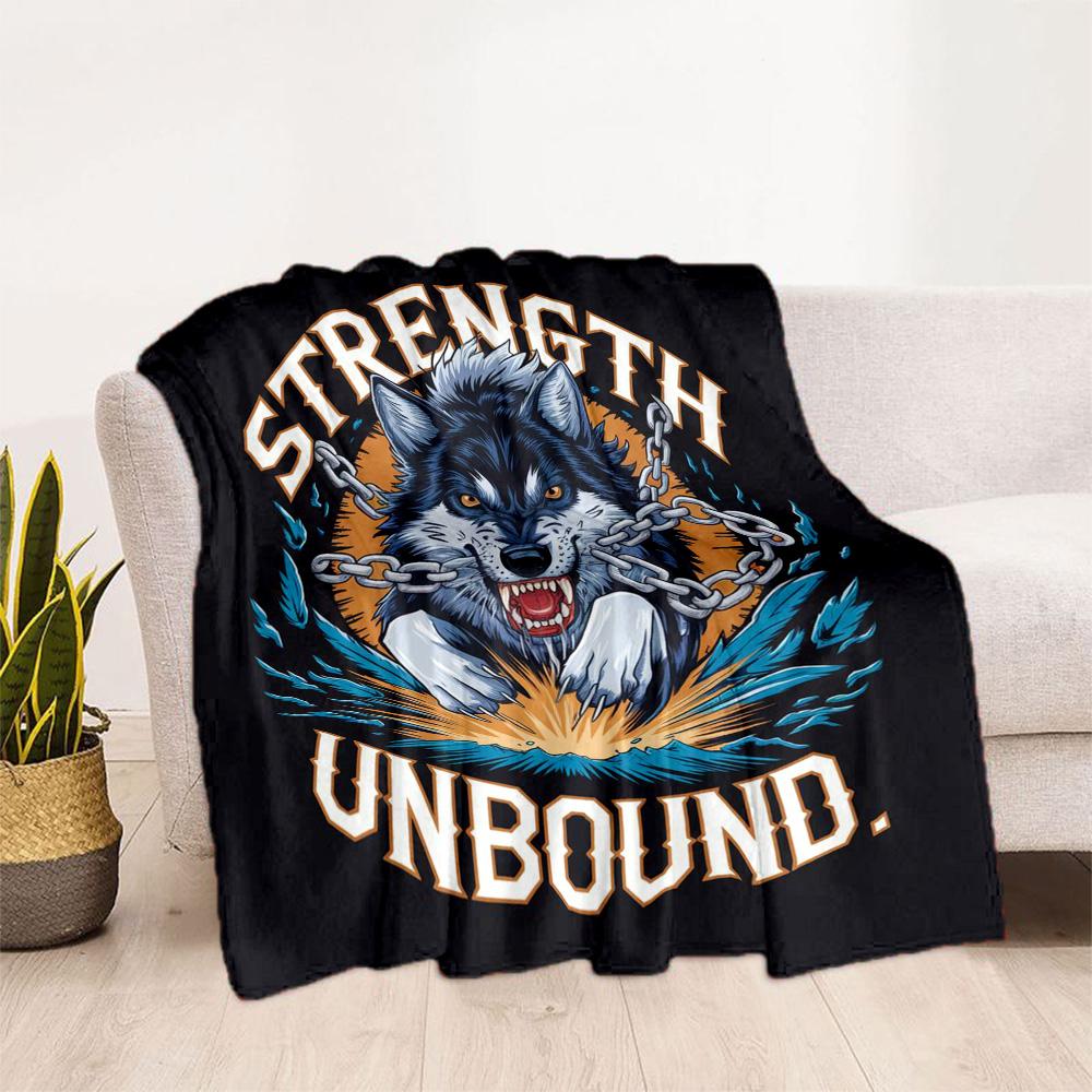 Wolf Moon Reflection Blanket,Suitable for sofas, offices, travel, living rooms, Gifts to relatives and friends, Blanket,Suitable for all seasons.