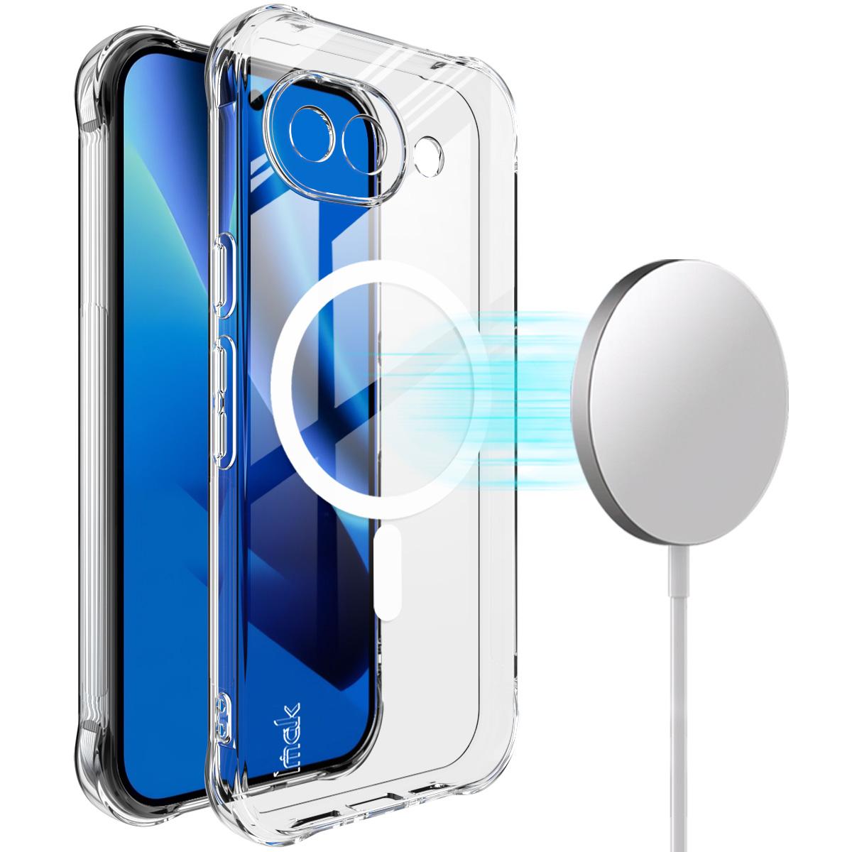 For Google Pixel 10a Phone Case IMAK Shock-resistant Soft Magnetic Case Google Pixel 10a белый