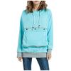 Fashion Women's Solid Big Pocket Long Sleeves Hooded Sweatshirt Blouse Tops
