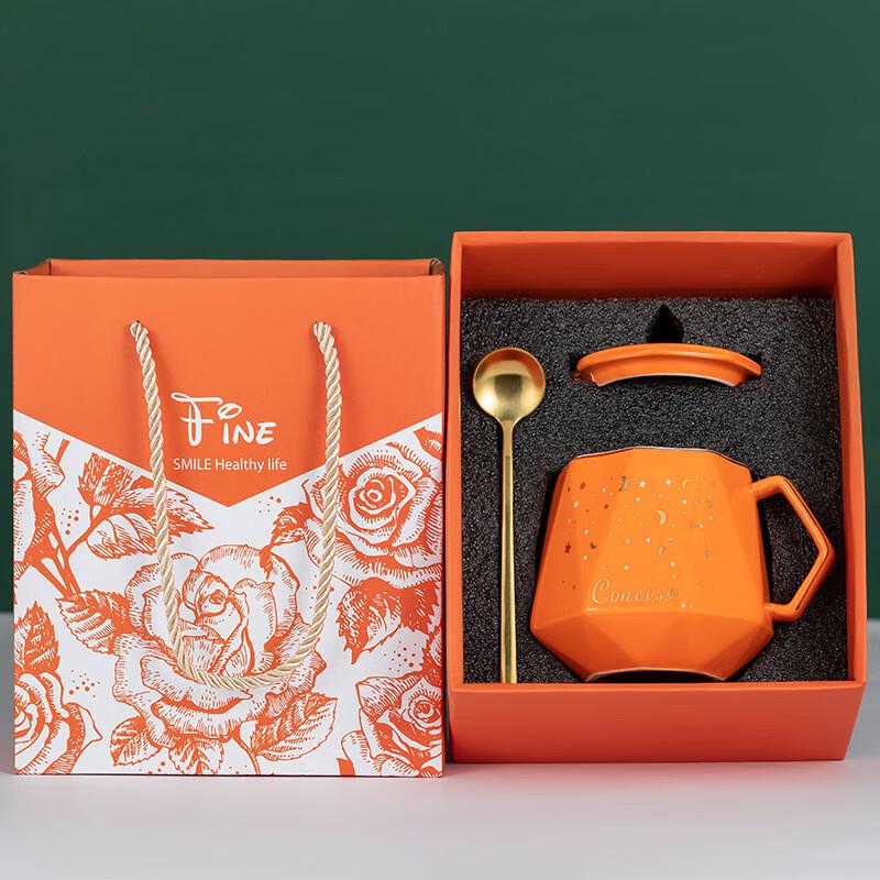 FINE Ceramic Mugs with Lids Gift Set