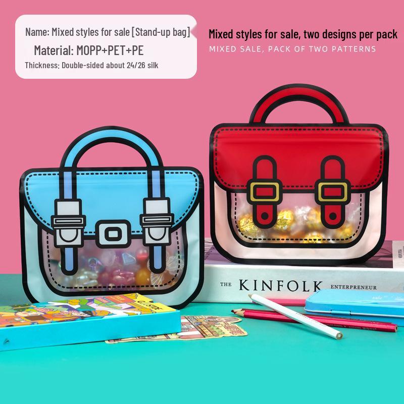 Back-to-School Children's Gift Bags: Cute Self-Sealing Snack & Birthday Packaging