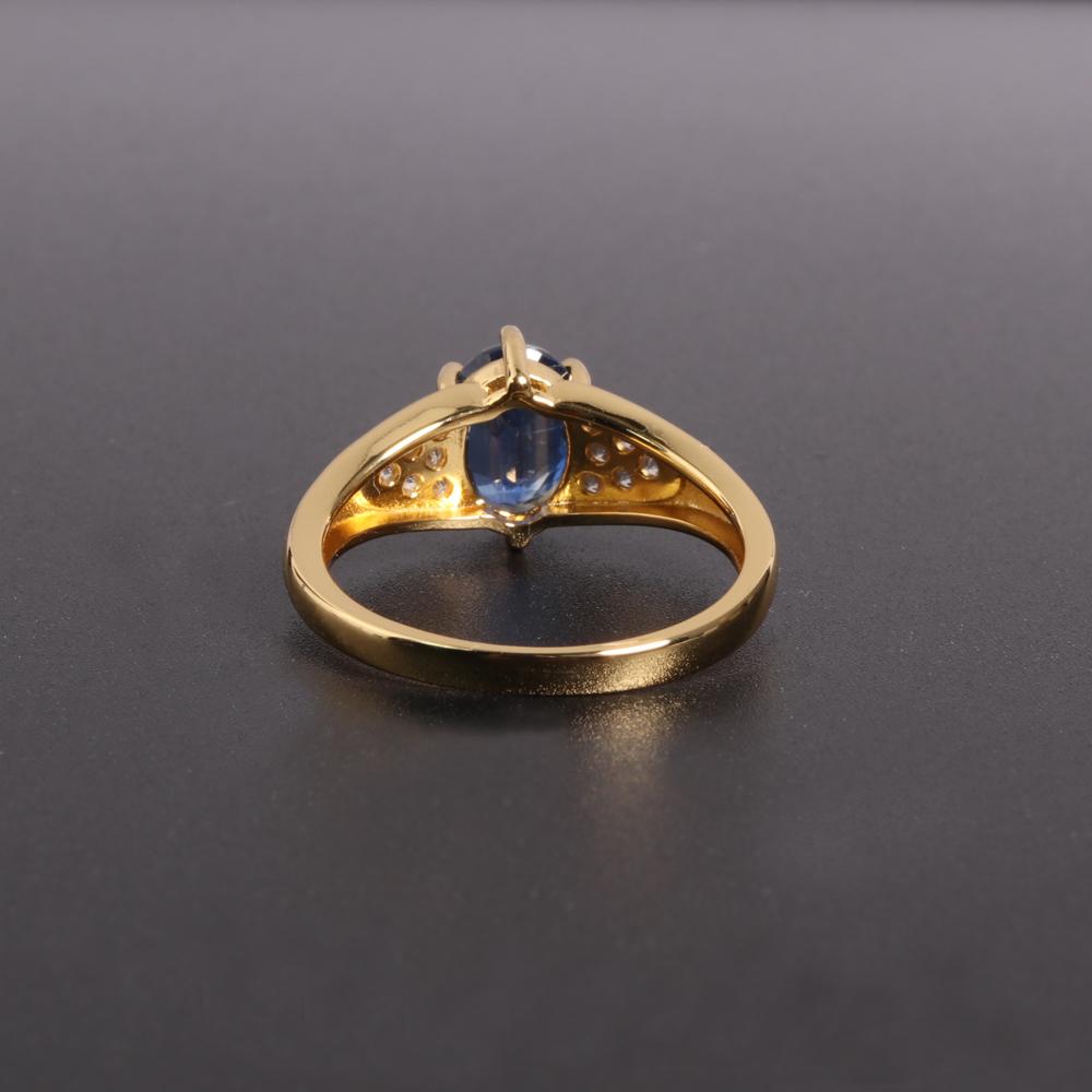 Elegant Vintage Natural Gemstone Blue Kyanite Sterling Silver Ring for Women Anniversaries and Engagement and Holiday Gifts