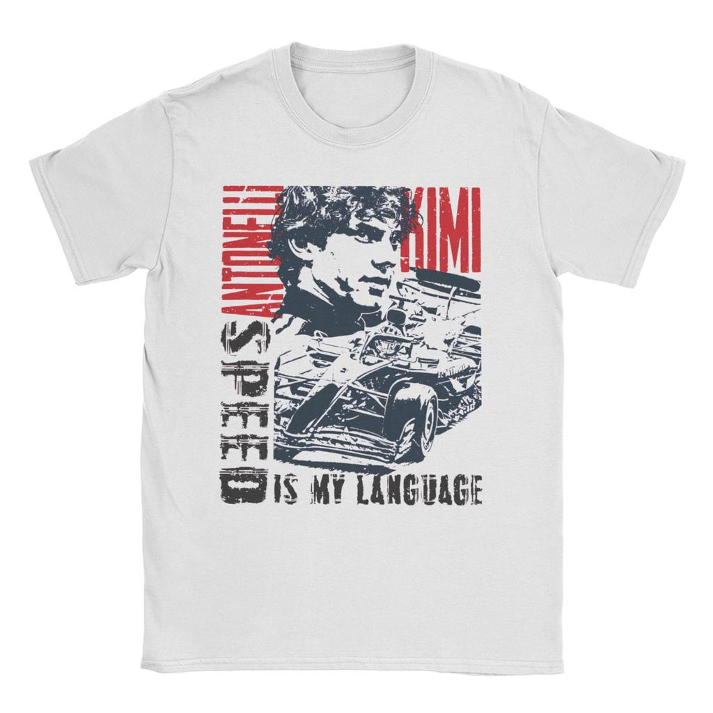 Kimi Antonelli Inspired Racing Design Unisex Women T Shirt Funny Tee Shirt Short Sleeve T-Shirts 100% Cotton Gift Idea Clothes