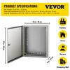 NEMA Steel Enclosure, 20 x 16 x 6\'\' NEMA 4X Steel Electrical Box, IP66 Waterproof & Dustproof, Outdoor/Indoor Electrical Junction Box, with Mounting