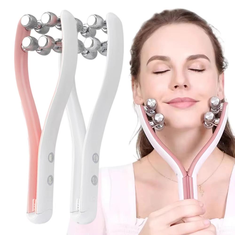Beauty Face Massager Roller Y Shape Facial Lifting Device V Face Double Chin Remover Face Care Shape Belt Skin Care Massage Tool