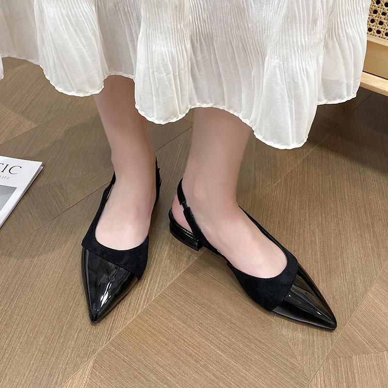 Moda 2025 Nuevas Sandalias Elegantes de Punta con Tacón Alto para Mujer Primavera y Verano Sexy Lujo Diseñador Moda Sandalias Baotou Bajas