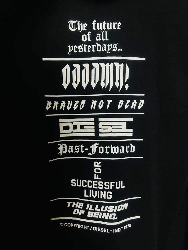 [USED] Extremely limited edition DIESEL hoodie with Wolf tattoo logo. Thin.