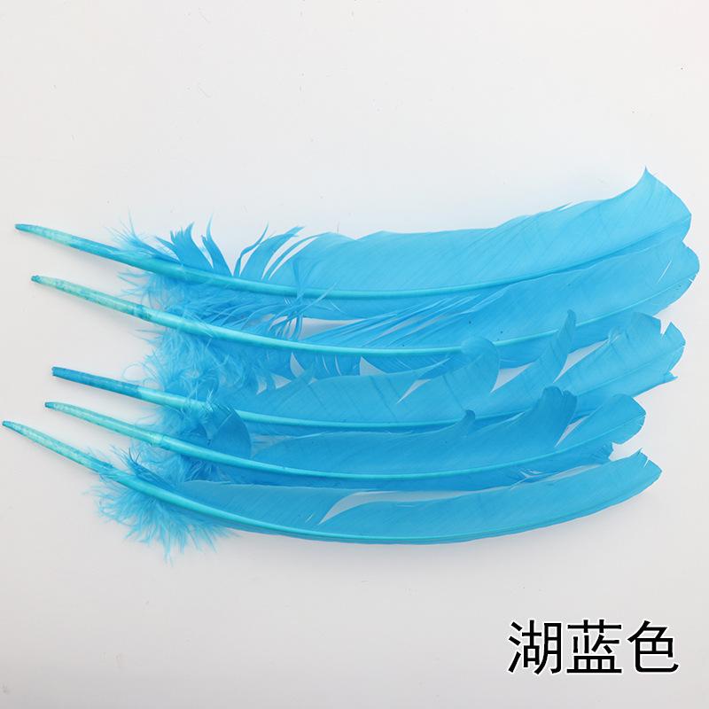

Mask Accessories Turkey Feather 25-30Cm Dyed Color Nest Feather Diy Accessories Feather озеро синий